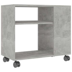 vidaXL Odkl&aacute;dac&iacute; stolek betonově &scaron;ed&yacute; 70x35x55 cm kompozitn&iacute; dřevo