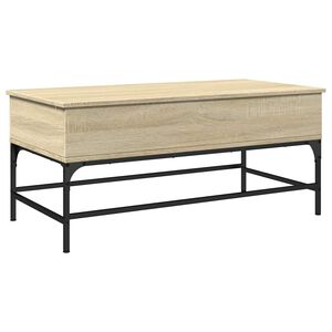 vidaXL Konferenčn&iacute; stolek dub sonoma 100 x 50 x 45 cm kompozit a kov