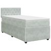 vidaXL Postel boxspring s matrac&iacute; Světle &scaron;ed&aacute; 100 x 200 cm Samet