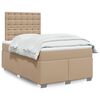 vidaXL Box spring postel s matrac&iacute; cappuccino 120x200 cm uměl&aacute; kůže