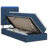 vidaXL LED postel s &uacute;ložn&yacute;m prostorem a matrac&iacute; Modr&aacute; 90 x 200 cm