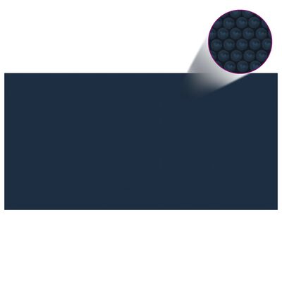 vidaXL Plovoucí PE solární plachta na bazén 1000 x 500 cm černo-modrá