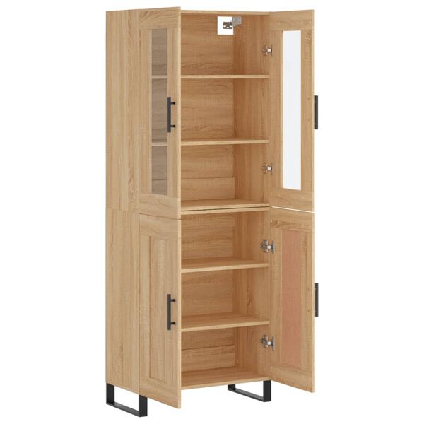 vidaXL Skř&iacute;ň highboard dub sonoma 69,5 x 34 x 180 cm kompozitn&iacute; dřevo