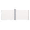 vidaXL Zatahovací boční markýza / zástěna krémová 140 x 1000 cm