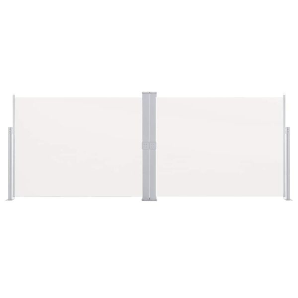 vidaXL Zatahovací boční markýza / zástěna krémová 140 x 1000 cm