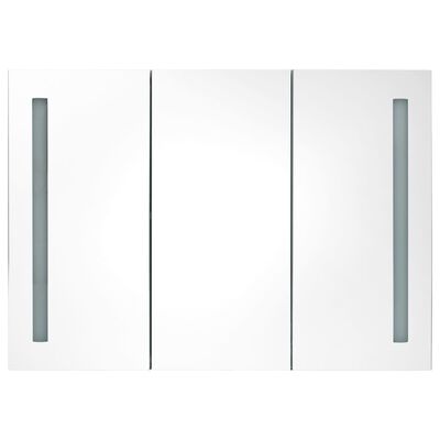 vidaXL LED koupelnová skříňka se zrcadlem 89 x 14 x 62 cm zářivě bílá