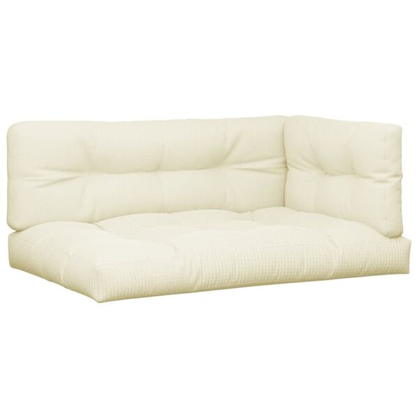 vidaXL Podu&scaron;ky na palety 3 ks kr&eacute;mov&eacute; textil