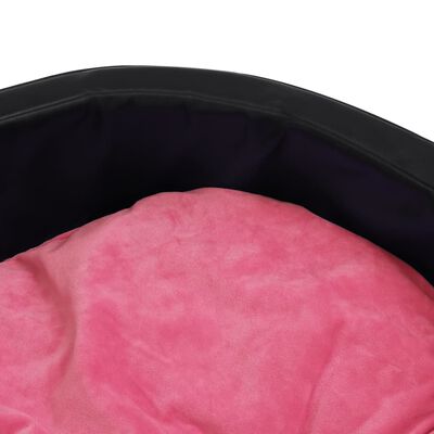 vidaXL Pelíšek pro psy černý a růžový 99x89x21 cm plyš a umělá kůže