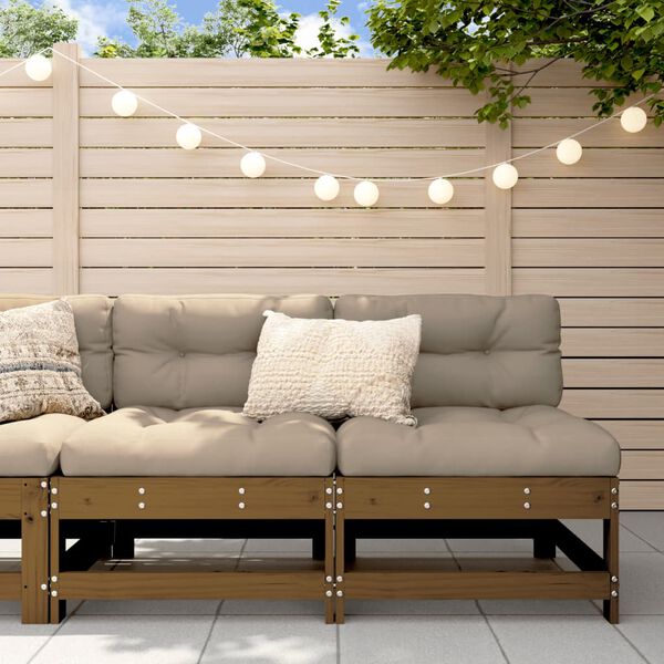 vidaXL Zahradn&iacute; středov&eacute; pohovky 2 ks medově hněd&eacute; masivn&iacute; borovice