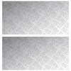 vidaXL Schodov&eacute; n&aacute;&scaron;lapy Obd&eacute;ln&iacute;kov&yacute; 2 pcs Stř&iacute;brn&aacute; 80 x 40 cm Hlin&iacute;k