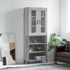 vidaXL Skř&iacute;ň highboard &scaron;ed&aacute; sonoma 69,5 x 34 x 180 cm kompozitn&iacute; dřevo