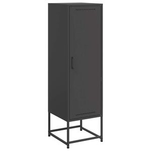vidaXL Skř&iacute;ň highboard čern&aacute; 36 x 39 x 123 cm ocel