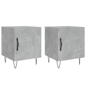 vidaXL Nočn&iacute; stolky 2 ks betonově &scaron;ed&eacute; 40x40x50 cm kompozitn&iacute; dřevo