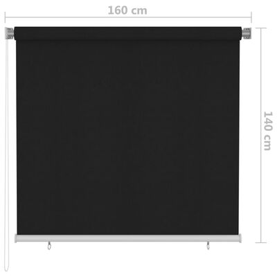 vidaXL Venkovní roleta 160x140 cm černá