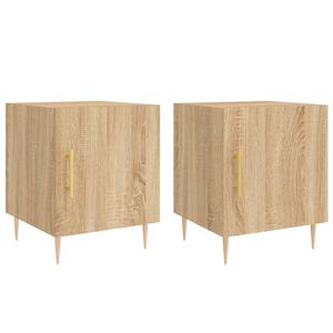 vidaXL Nočn&iacute; stolky 2 ks dub sonoma 40 x 40 x 50 cm kompozitn&iacute; dřevo