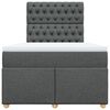 vidaXL Box spring postel s matrac&iacute; tmavě &scaron;ed&aacute; 120x200 cm textil