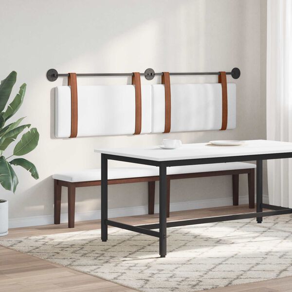 vidaXL Z&aacute;věsn&aacute; čeln&iacute; deska N&aacute;stěnn&yacute; B&iacute;l&yacute; 170 x 55 x 5 cm Antick&yacute; PU