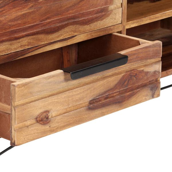 vidaXL TV stolek 140 x 28 x 47 cm masivn&iacute; ak&aacute;ciov&eacute; dřevo