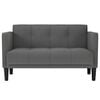 vidaXL Loveseat Sofa tmavě &scaron;ed&aacute; 111 cm textil