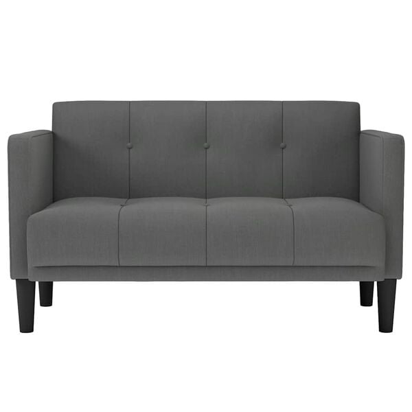 vidaXL Loveseat Sofa tmavě &scaron;ed&aacute; 111 cm textil