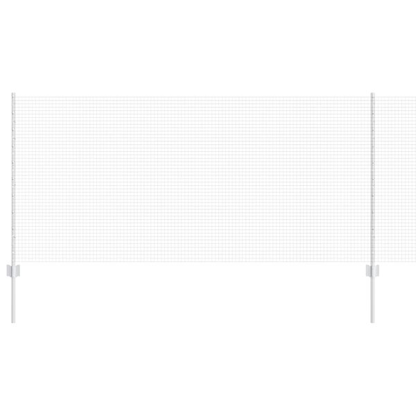 vidaXL Plot s sloupkem Stř&iacute;brn&aacute; 1 x 25 m Ocel