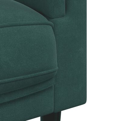 vidaXL 2dílná sedací souprava s polštáři tmavě zelená samet