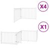 vidaXL Z&aacute;brana pro psy s dv&iacute;řky skl&aacute;dac&iacute; 12 panelů b&iacute;l&aacute; 960 cm topol