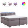 vidaXL Box spring postel s matrac&iacute; &scaron;ed&aacute; 200x200 cm uměl&aacute; kůže