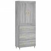 vidaXL Skř&iacute;ň highboard &scaron;ed&aacute; sonoma 69,5 x 34 x 180 cm kompozitn&iacute; dřevo