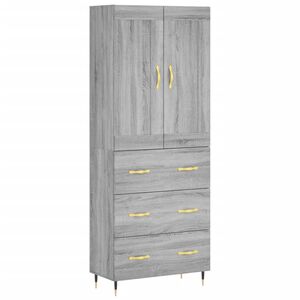 vidaXL Skř&iacute;ň highboard &scaron;ed&aacute; sonoma 69,5 x 34 x 180 cm kompozitn&iacute; dřevo