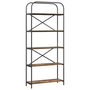 vidaXL Knihovna Kouřov&yacute; dub 80 x 30 x 183 cm Kompozitn&iacute; dřevo