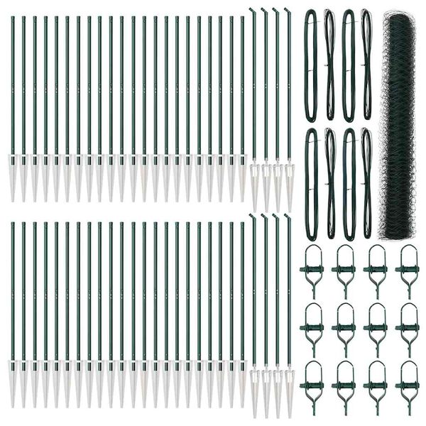 vidaXL Plotov&yacute; sloupek. Zelen&aacute; 100 x 1,4 m (50 mm s&iacute;ť) Ocel a PVC