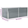 vidaXL Vyv&yacute;&scaron;en&yacute; zahradn&iacute; truhl&iacute;k 160x80x45 cm pozinkovan&aacute; ocel &scaron;ed&yacute;