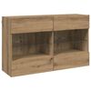 vidaXL TV wall cabinet s LED Artisanov&yacute; dub 98,5 x 30 x 60,5 cm