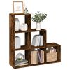 vidaXL Knihovna/děl&iacute;c&iacute; stěna 3patrov&aacute; kouřov&yacute; dub 99x29x99 cm kompozit