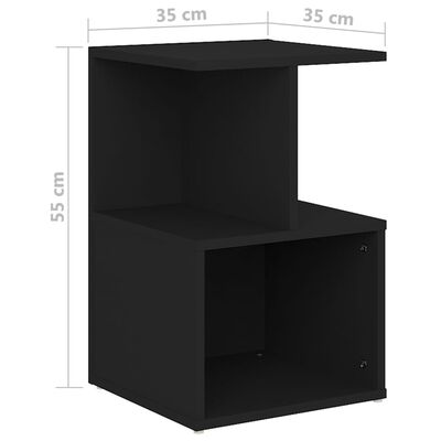 vidaXL Noční stolek černý 35 x 35 x 55 cm dřevotříska