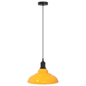 vidaXL Z&aacute;věsn&eacute; sv&iacute;tidlo nastavitelnou v&yacute;&scaron;kou žlut&eacute; leskl&aacute; E27 &Oslash; 31 cm