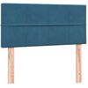 vidaXL Box spring postel s matrac&iacute; tmavě modr&aacute; 80x220 cm samet