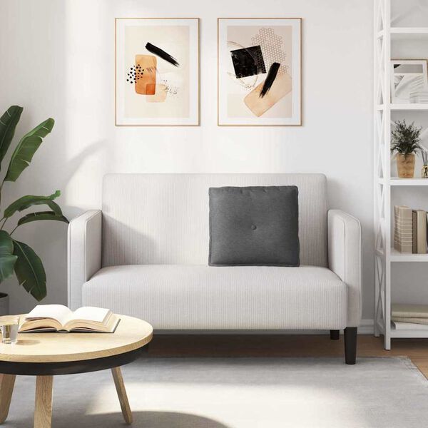 vidaXL Polštář na záda Tmavě šedá 50 x 45 cm Žebrovaná látka