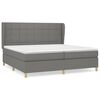 vidaXL Box spring postel s matrac&iacute; tmavě &scaron;ed&aacute; 200x200 cm textil