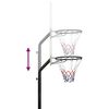 vidaXL Basketbalový koš bílý 237–307 cm polyethylen