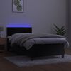 vidaXL Box spring postel s matrac&iacute; a LED čern&aacute; 100x200 cm samet