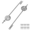 vidaXL Klapa pro podporu v&iacute;ka 2 pcs Stř&iacute;brn&aacute; 194 x 36 x 18 mm Železo