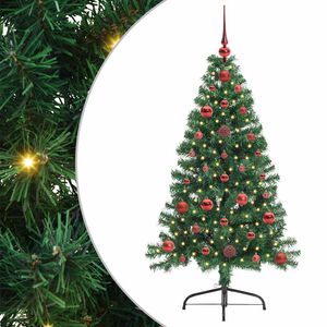 vidaXL Uměl&yacute; osvětlen&yacute; v&aacute;nočn&iacute; stromeček Zelen&aacute; 120 cm PVC