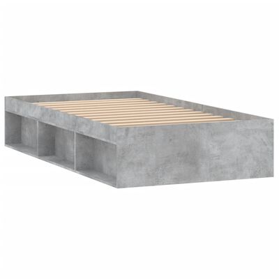 vidaXL Rám postele betonově šedý 90 x 190 cm