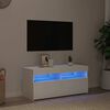 vidaXL TV skř&iacute;ňka s LED osvětlen&iacute;m b&iacute;l&aacute; 90 x 35 x 40 cm