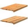 vidaXL Okenn&iacute; parapety 2ks světle hněd&eacute; 70x40x2 cm masivn&iacute; dub