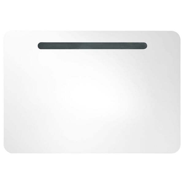 vidaXL LED koupelnová skříňka se zrcadlem 80 x 9,5 x 55 cm