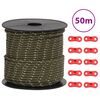vidaXL Stanov&eacute; lanko s reflexn&iacute;mi proužky a nap&iacute;n&aacute;ky 50 m 4 mm