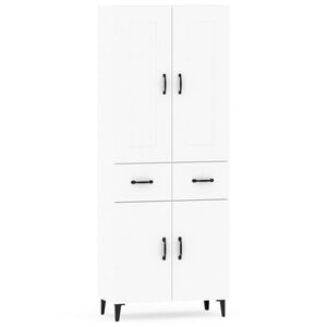 vidaXL Skř&iacute;ň highboard b&iacute;l&aacute; kompozitn&iacute; dřevo